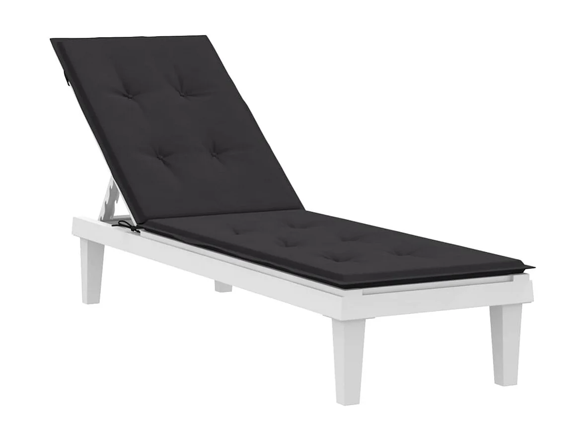 Coussin de chaise de terrasse noir (75+105)x50x3 cm OFR72724