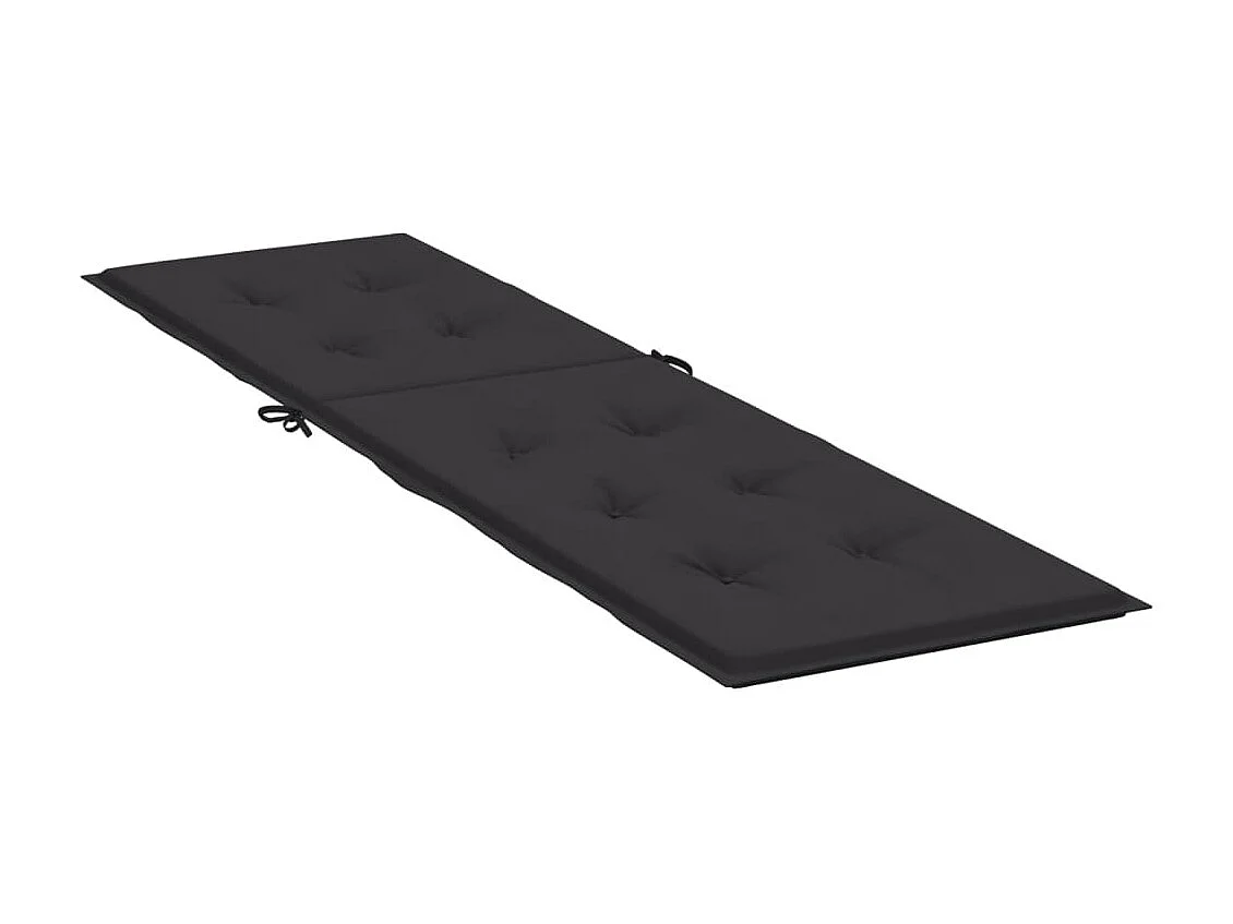 Coussin de chaise de terrasse noir (75+105)x50x3 cm OFR72724