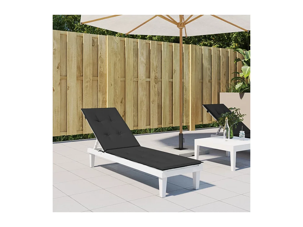 Coussin de chaise de terrasse noir (75+105)x50x3 cm OFR72724