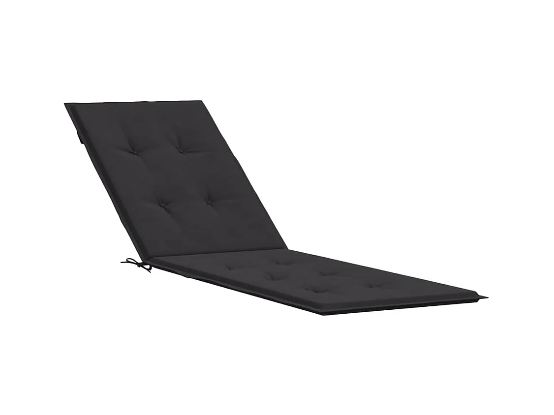 Terrasstoelkussen (75+105)x50x4 cm zwart NL266914