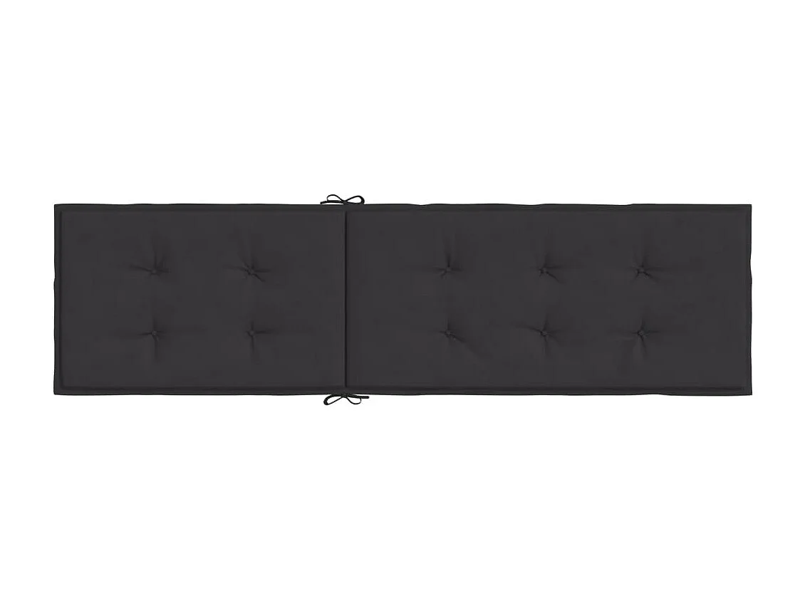 Almofadão para cadeira de terraço (75+105)x50x4 cm preto PT666619