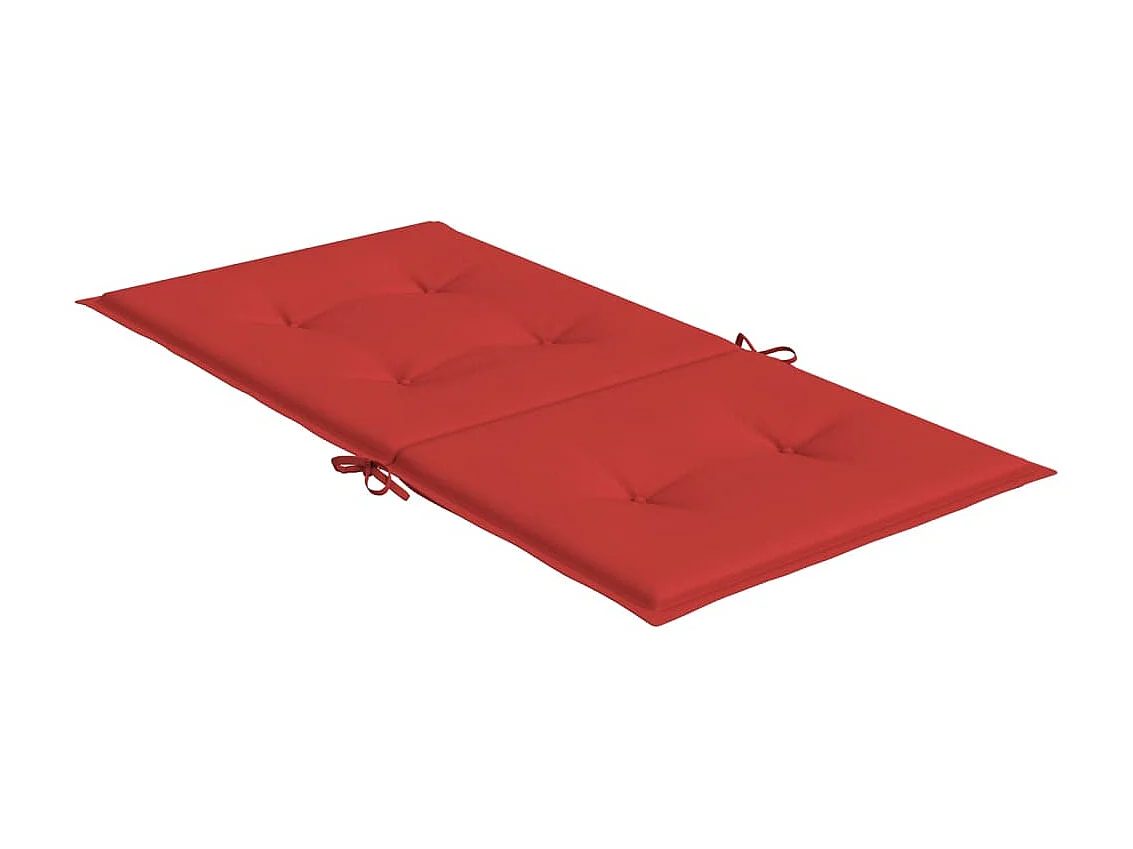Coussins de chaise de jardin à dossier bas Lot de 4 rouge OFR94603