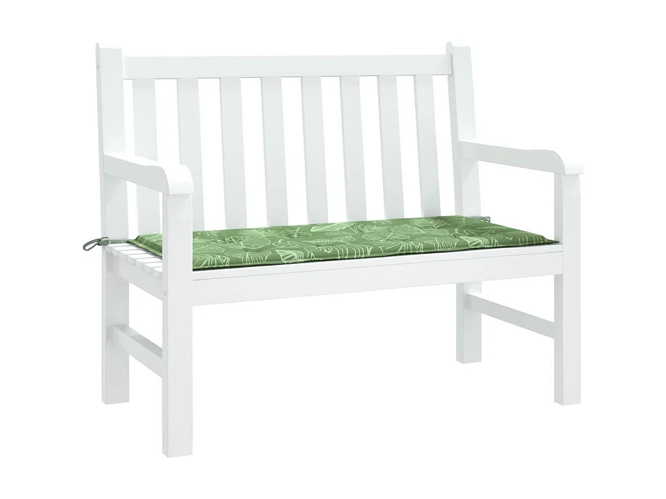 Coussin de banc de jardin motif de feuilles 120x50x3 cm OFR56374