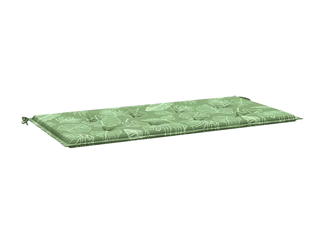 Coussin de banc de jardin motif de feuilles 120x50x3 cm OFR56374