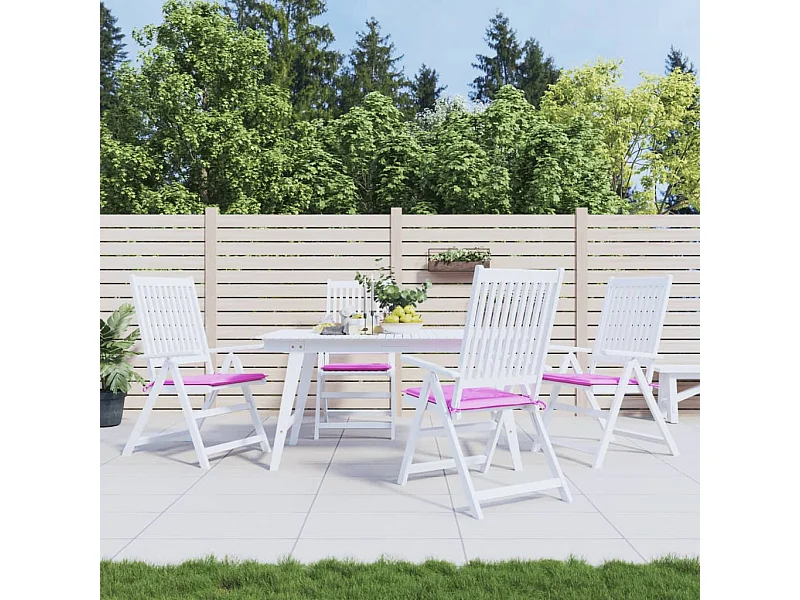 Coussins de chaise de jardin Lot de 4 rose 40x40x3 cm OFR54421