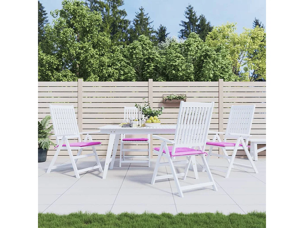 Coussins de chaise de jardin Lot de 4 rose 40x40x3 cm OFR54421