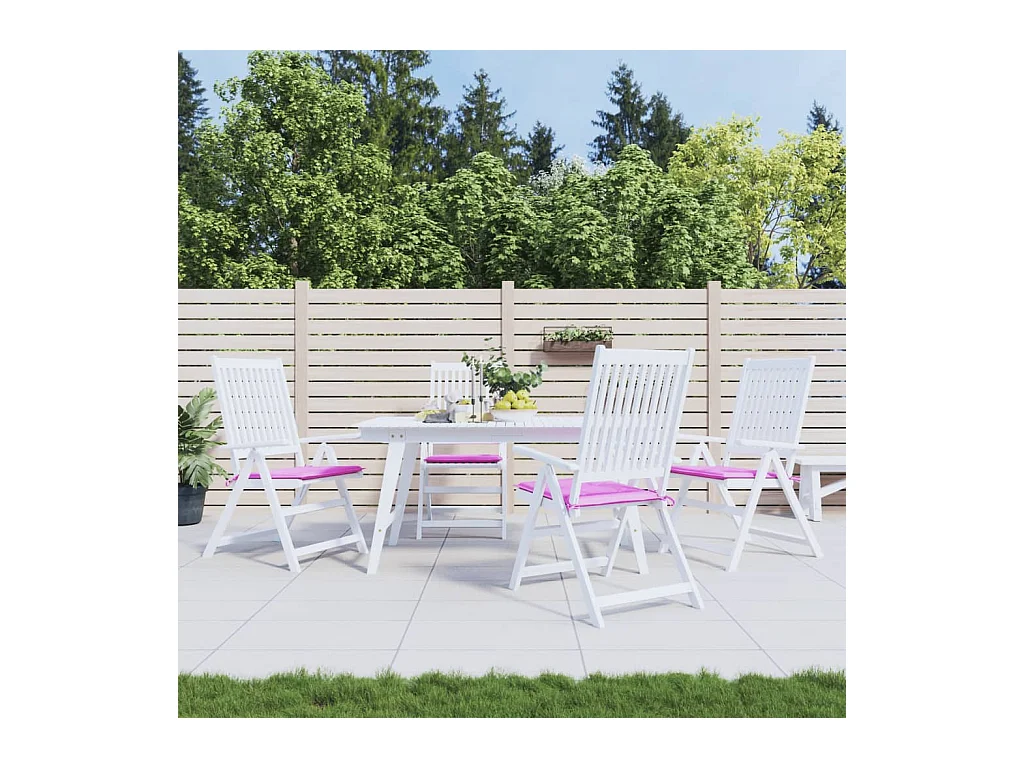Coussins de chaise de jardin Lot de 4 rose 40x40x3 cm OFR54421