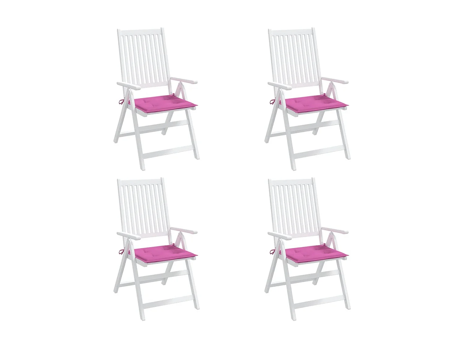 Coussins de chaise de jardin Lot de 4 rose 40x40x3 cm OFR54421