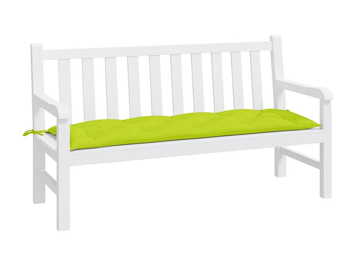 Coussin de banc de jardin vert brillant 150x50x7cm tissu oxford OFR83805
