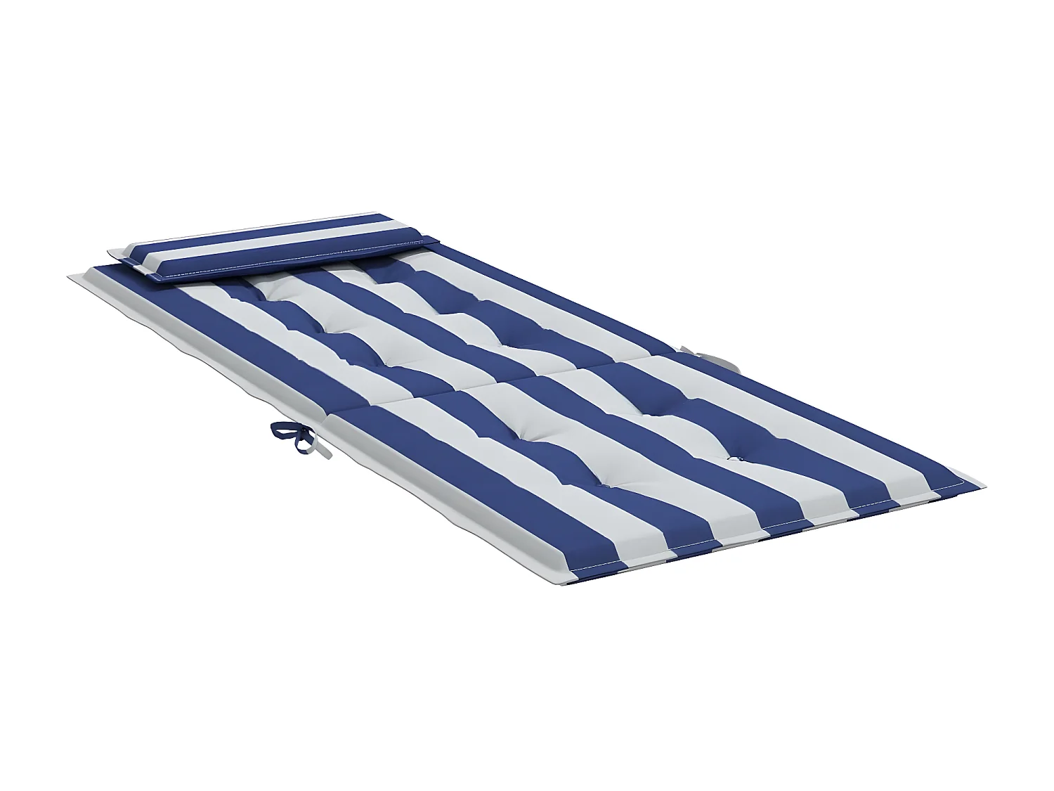Coussins de chaise à dossier haut Lot de 6 rayures bleu/blanc OFR51805