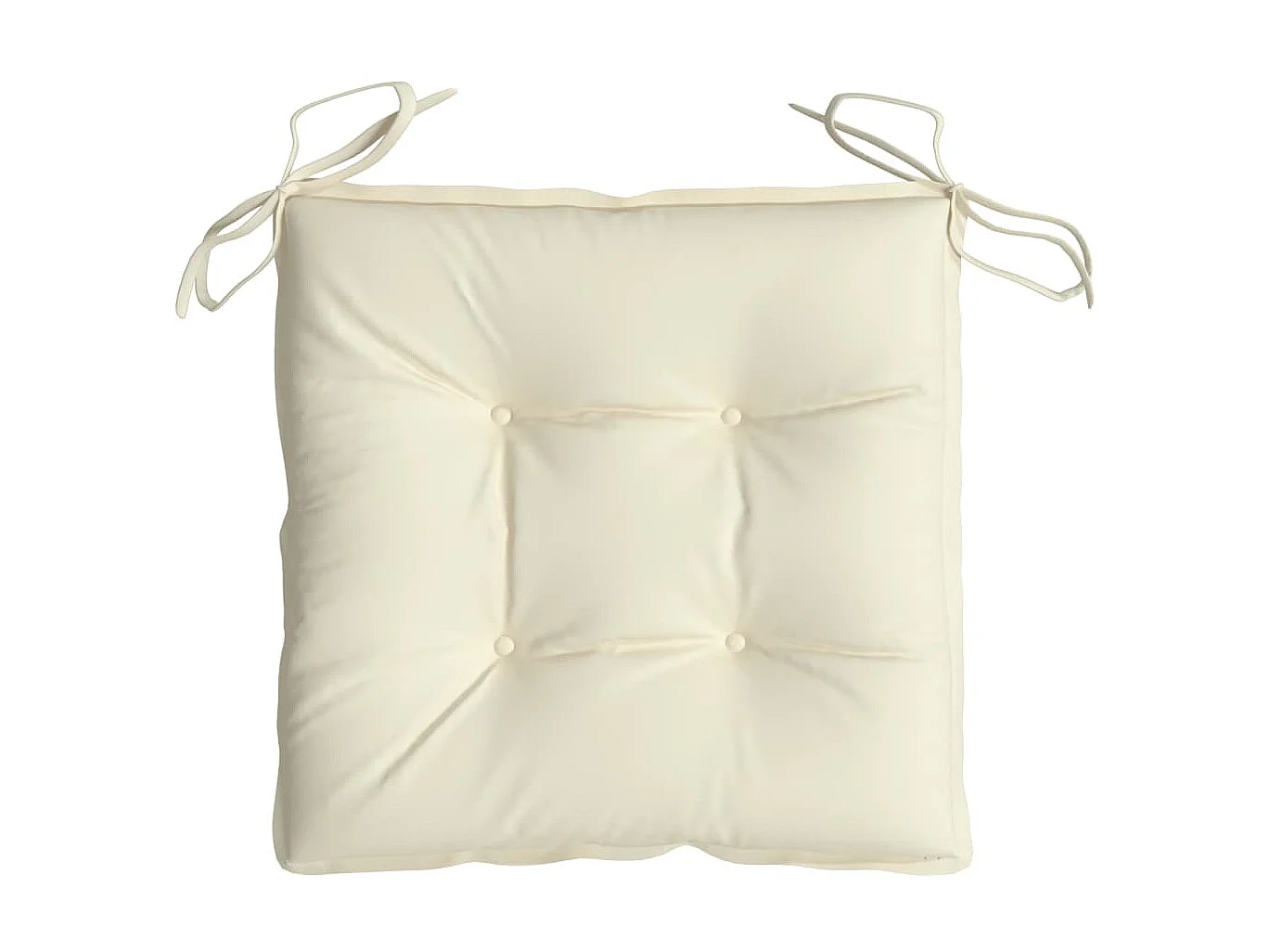 Cojines de silla de jardín 4 uds tela Oxford crema 40x40x7 cm ES451675