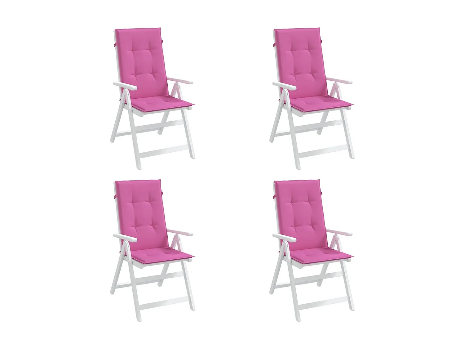 Coussins de chaise à dossier haut 4 pcs rose tissu OFR93787