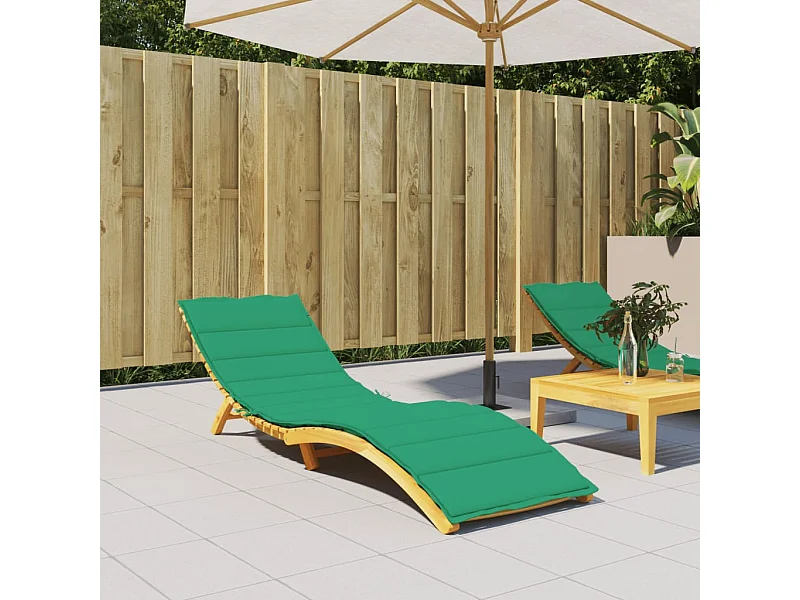 Almofadão p/ espreguiçadeira 200x60x3 cm tecido oxford verde PT468427