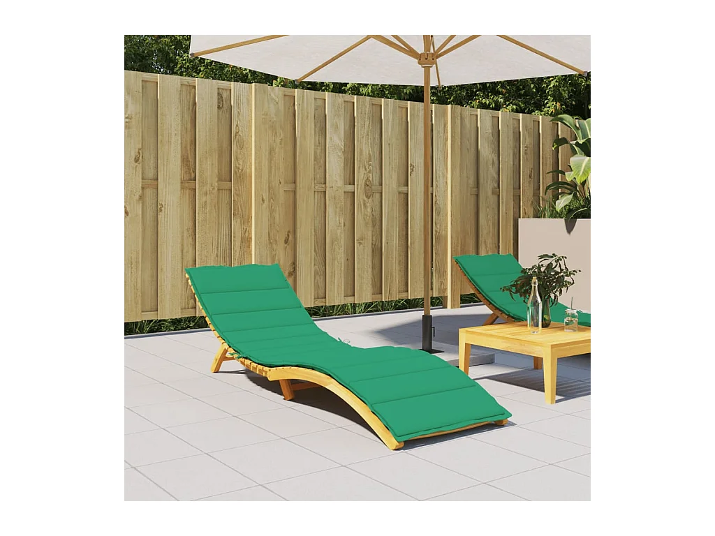 Coussin de chaise longue vert 200x60x3 cm tissu oxford OFR69608