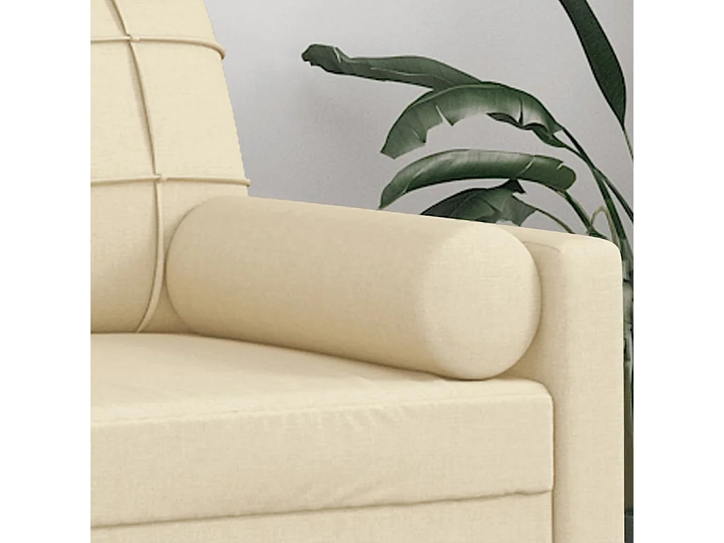 Sierkussens 2 st 15x50 cm stof crèmekleurig NL973796