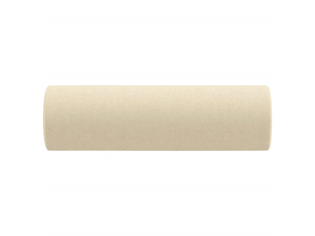 Coussins décoratifs 2 pcs Crème Ø15x50 cm Tissu OFR79833