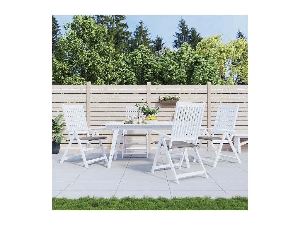 Coussins de chaise de jardin 4 pcs gris 50x50x3 cm tissu oxford OFR47104