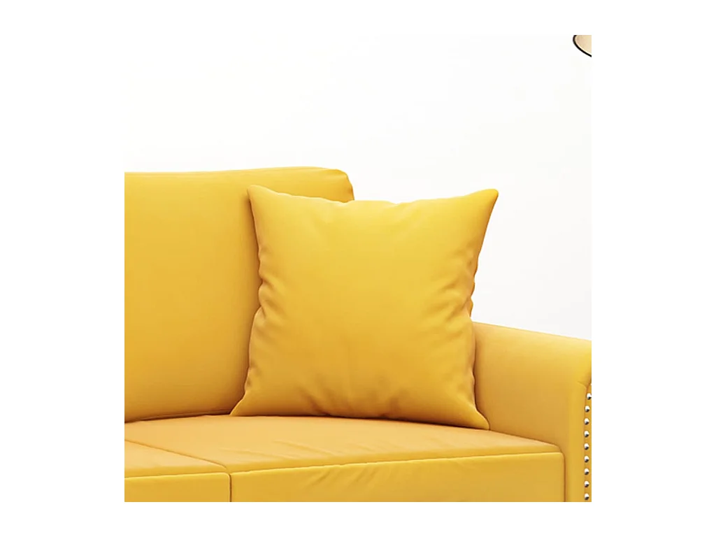 Cojines decorativos 2 uds terciopelo amarillo 40x40 cm ES497818