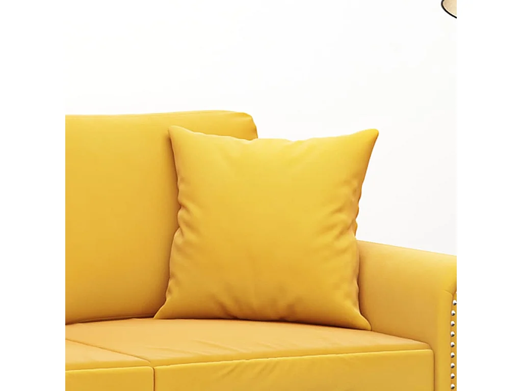 Coussins décoratifs 2 pcs Jaune 40x40 cm Velours OFR64337