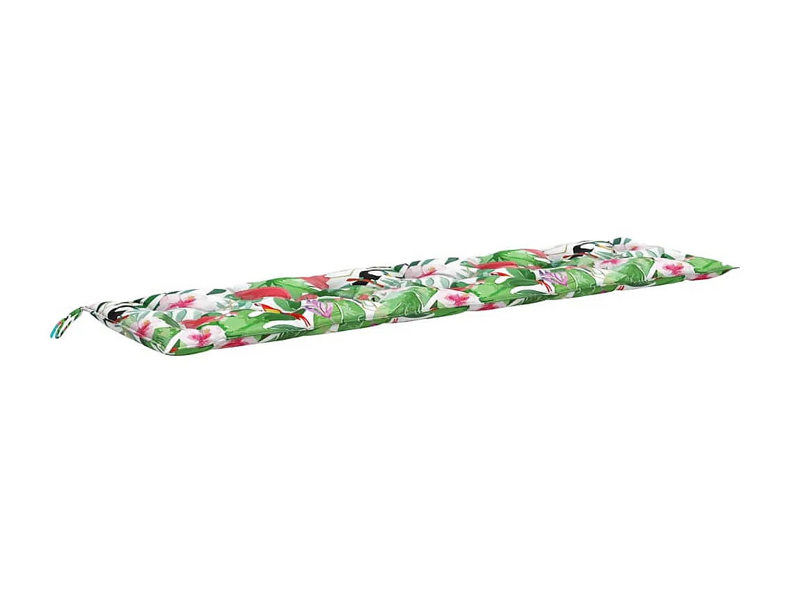 Coussin de banc de jardin multicolore 200x50x7 cm tissu OFR79835
