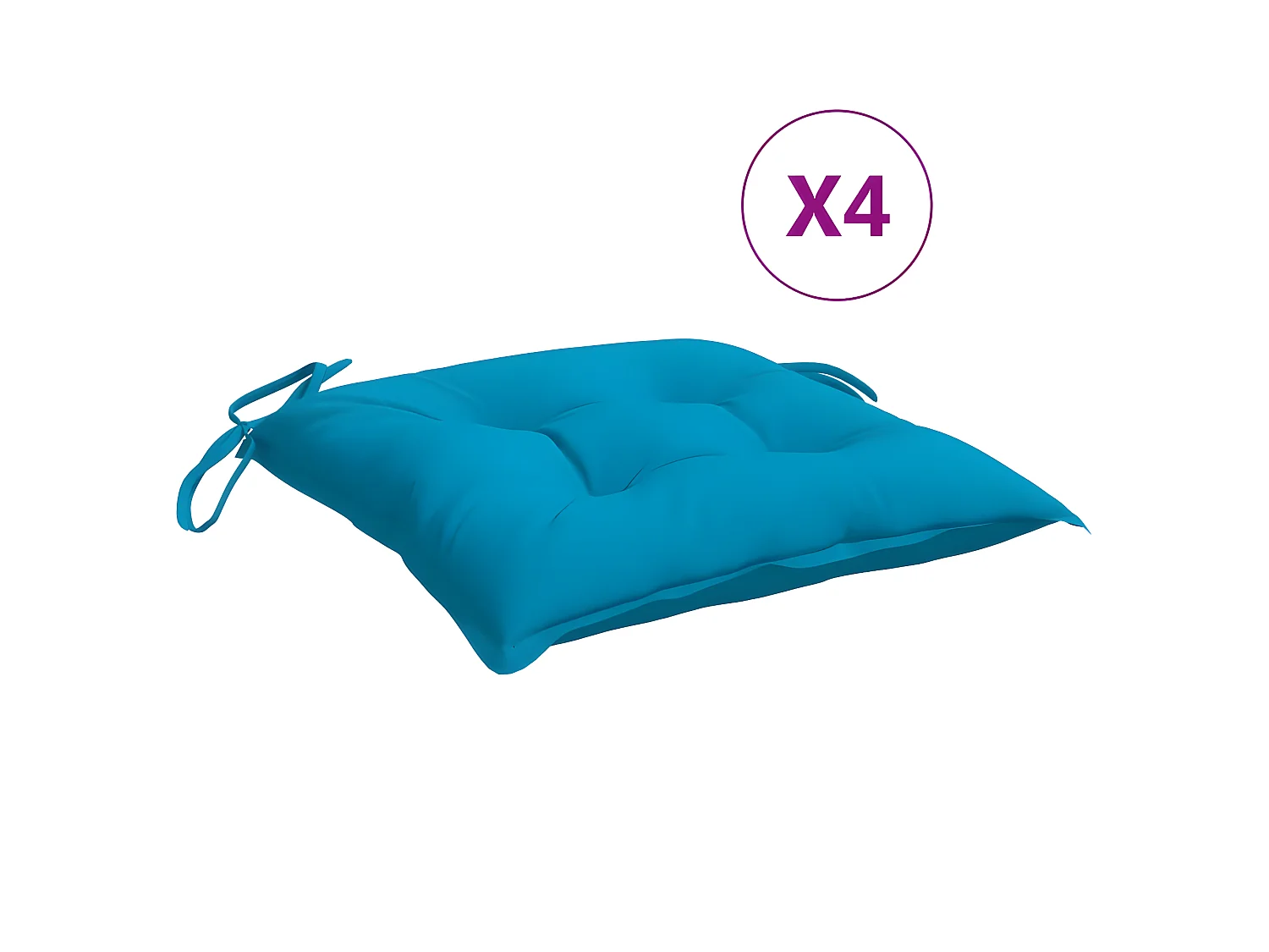 Coussins de chaise 4 pcs bleu clair 40x40x7 cm tissu oxford OFR65581