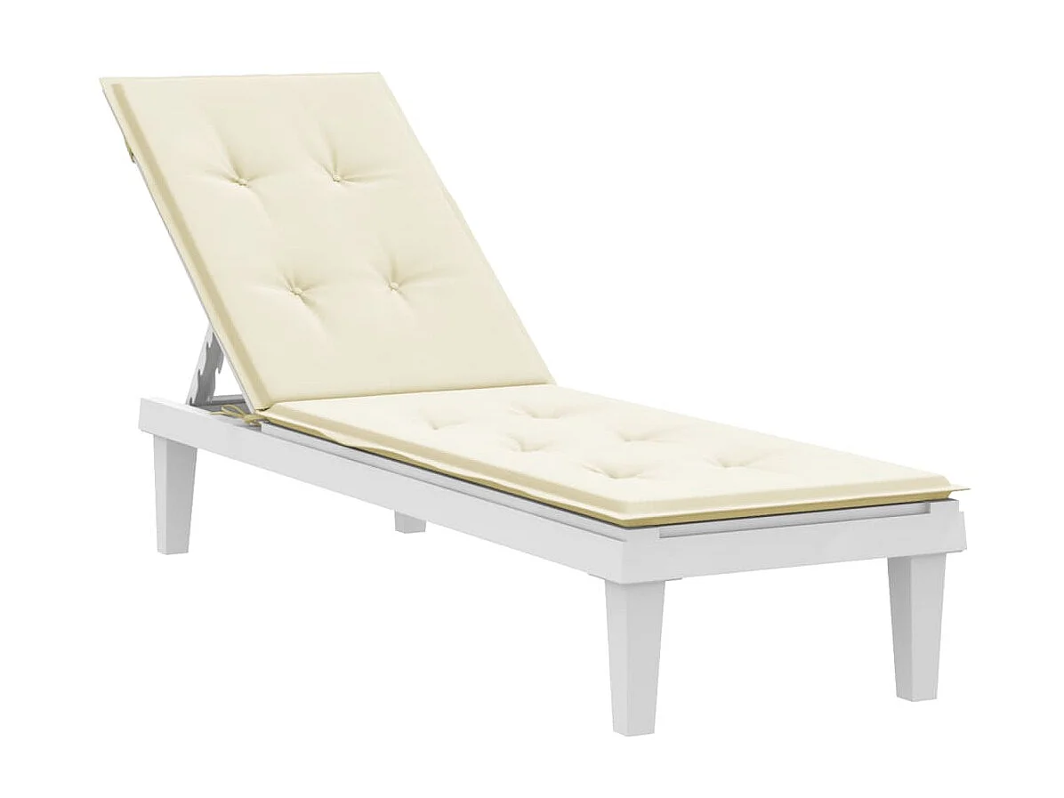 Coussin de chaise de terrasse crème (75+105)x50x3 cm OFR54732