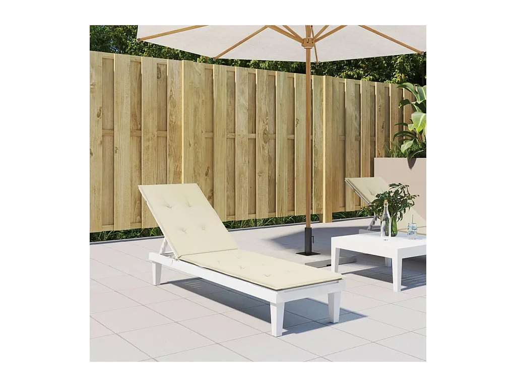 Coussin de chaise de terrasse crème (75+105)x50x3 cm OFR54732