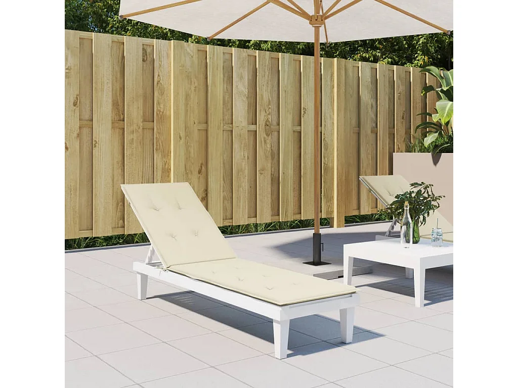 Coussin de chaise de terrasse crème (75+105)x50x3 cm OFR54732