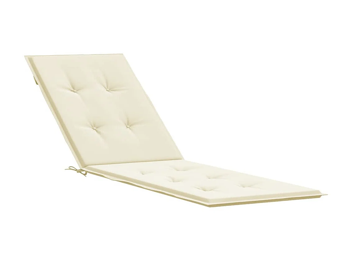 Coussin de chaise de terrasse crème (75+105)x50x3 cm OFR54732