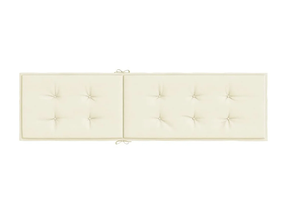 Coussin de chaise de terrasse crème (75+105)x50x3 cm OFR54732