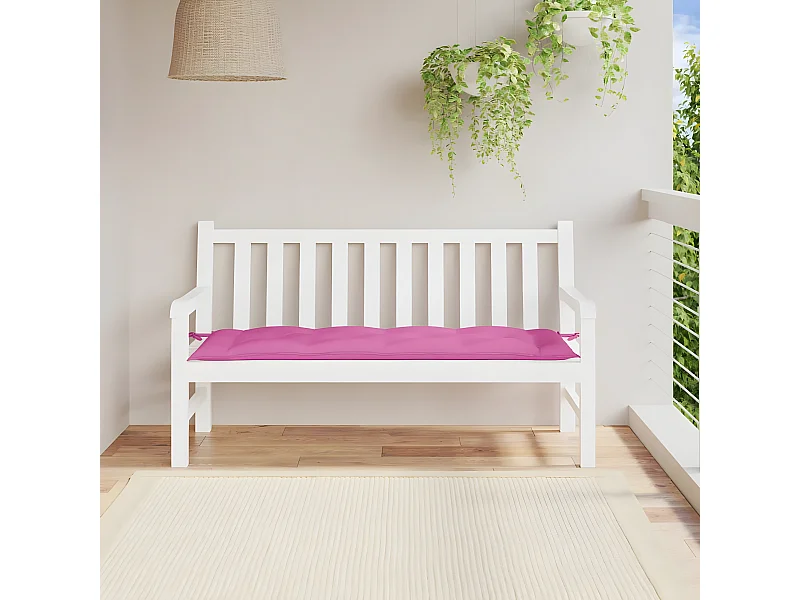 Coussin de banc de jardin rose 150x50x7 cm tissu oxford OFR93208
