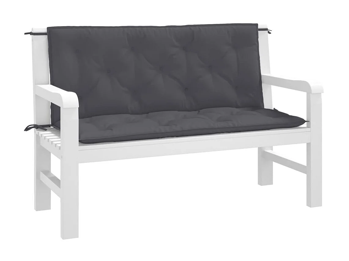 Coussins de banc de jardin 2 pcs anthracite tissu Oxford OFR24705