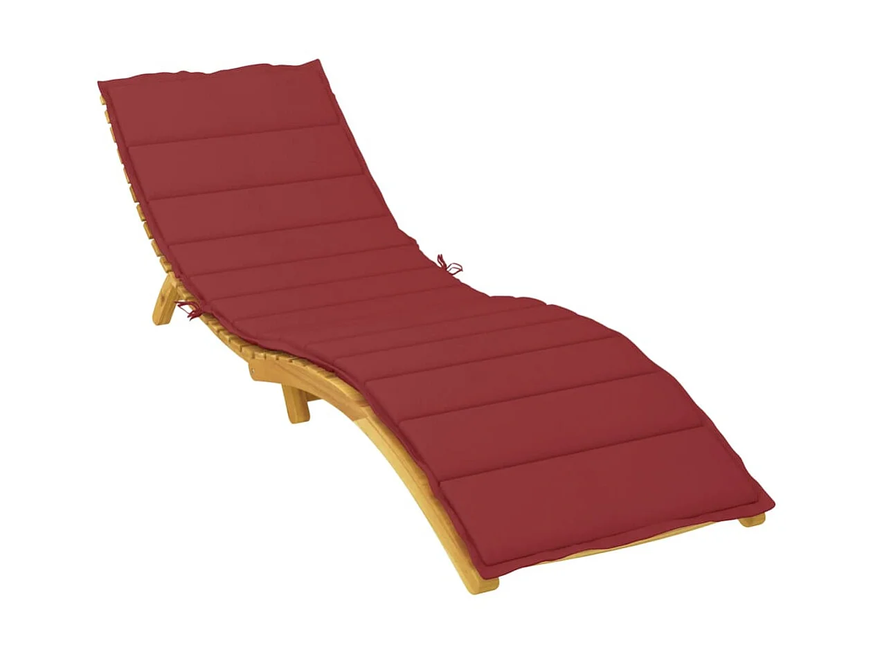 Coussin de chaise longue rouge bordeaux 200x50x3cm tissu oxford OFR58737