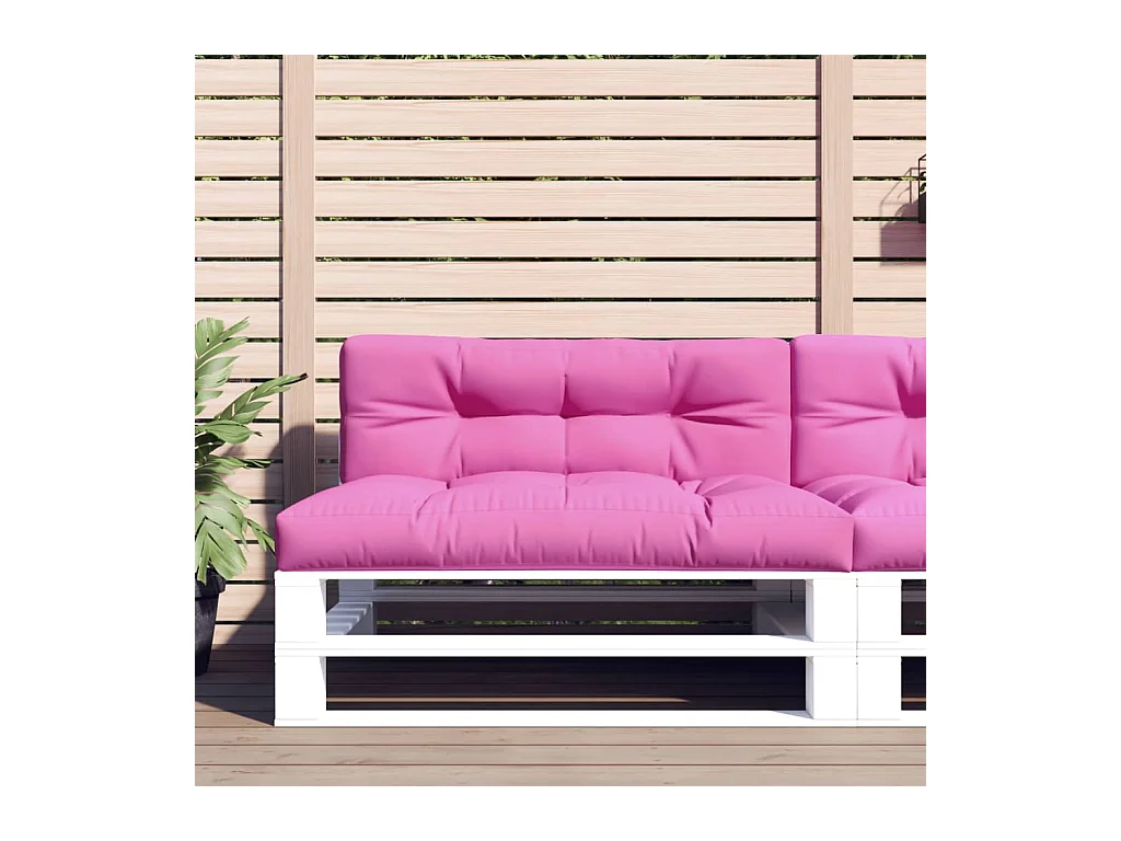 Coussins de palette 2 pcs rose tissu OFR38086