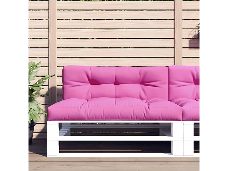 Coussins de palette 2 pcs rose tissu OFR38086