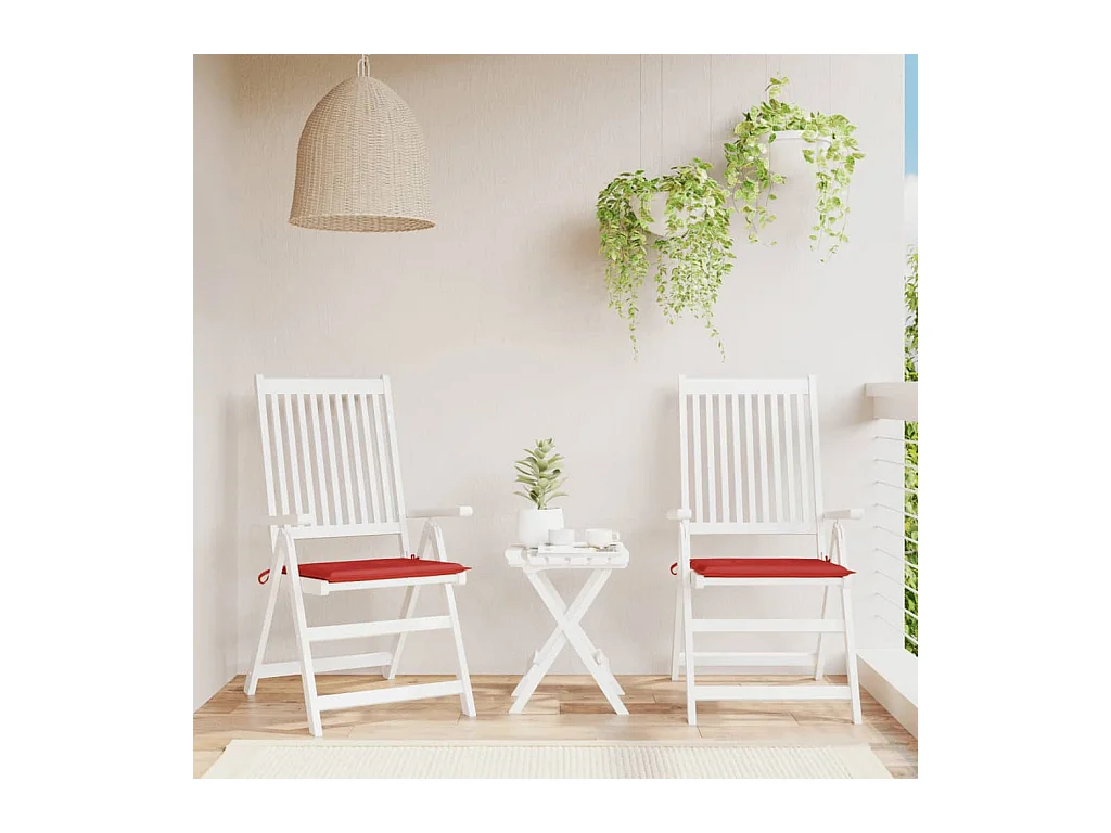 Coussins de chaise de jardin 2 pcs rouge 50x50x3cm tissu oxford OFR95487