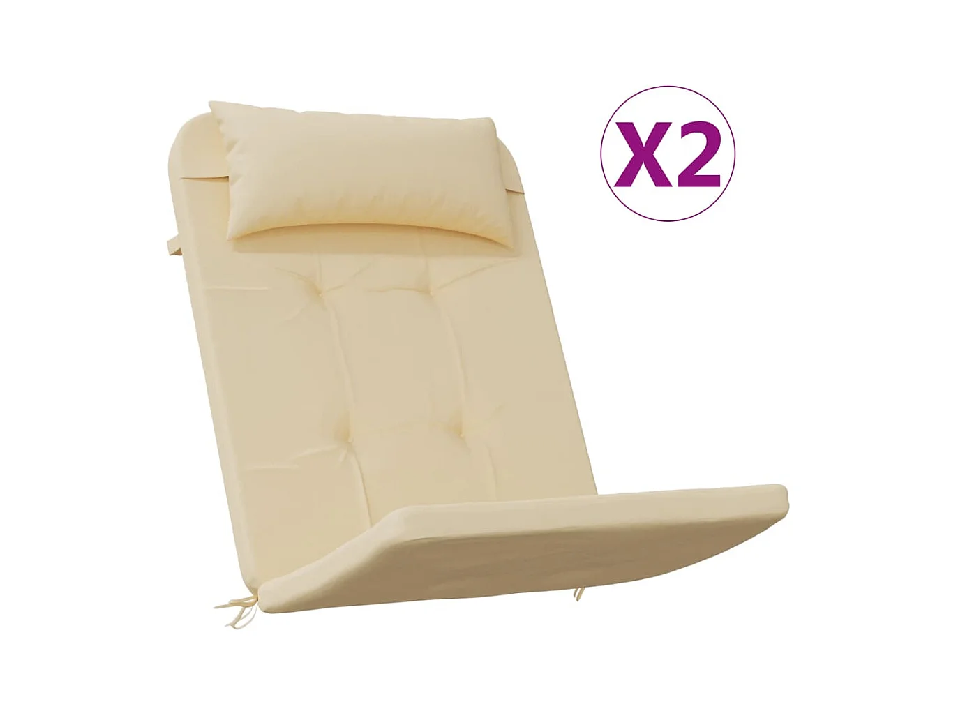 Coussins de chaise adirondack Lot de 2 beige tissu oxford OFR89107