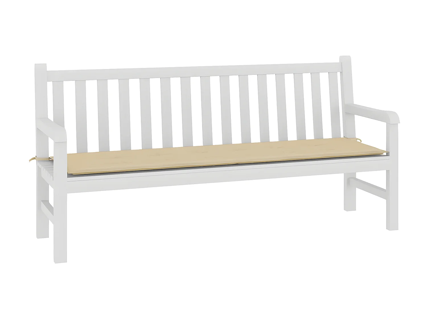 Almofadão p/ banco de jardim 180x50x3 cm tecido oxford bege PT143016