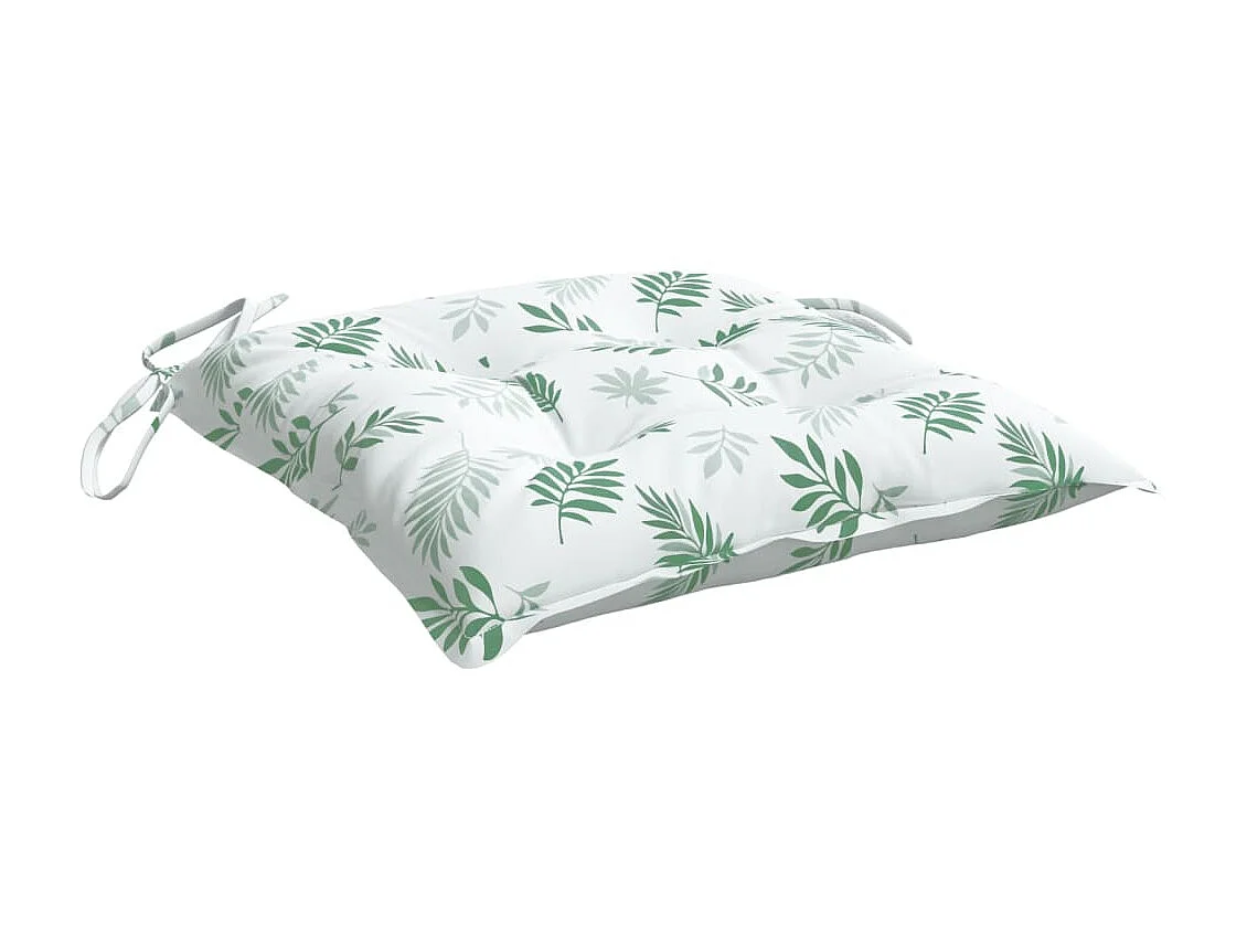 Coussins de chaise 6 pcs à motif de feuilles 50x50x7 cm OFR91050