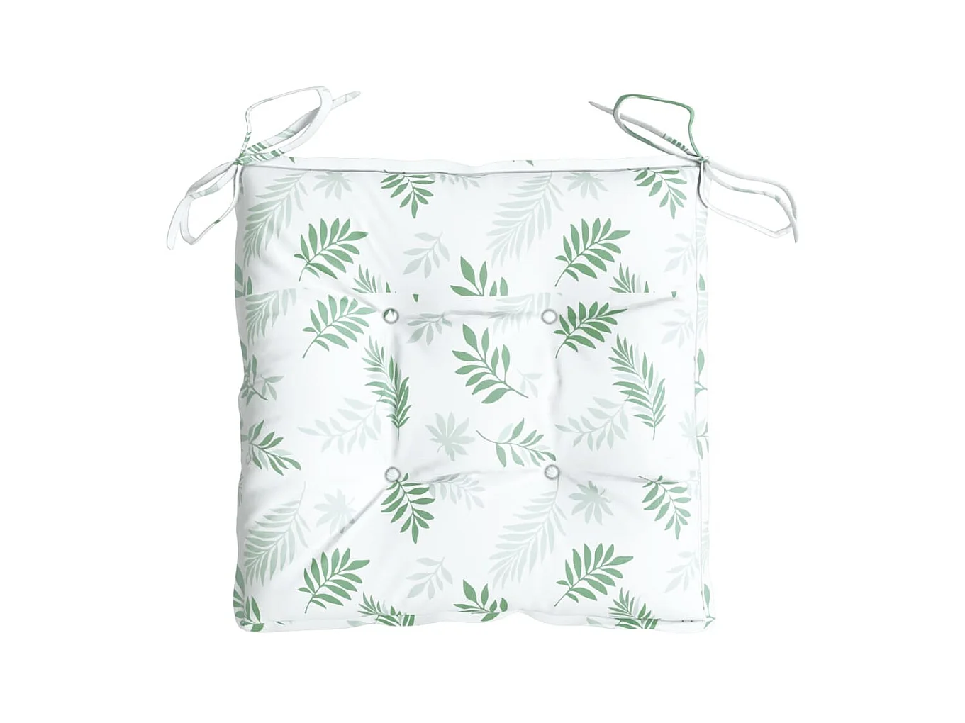 Stoelkussens 6 st 50x50x7 cm stof bladpatroon NL431871