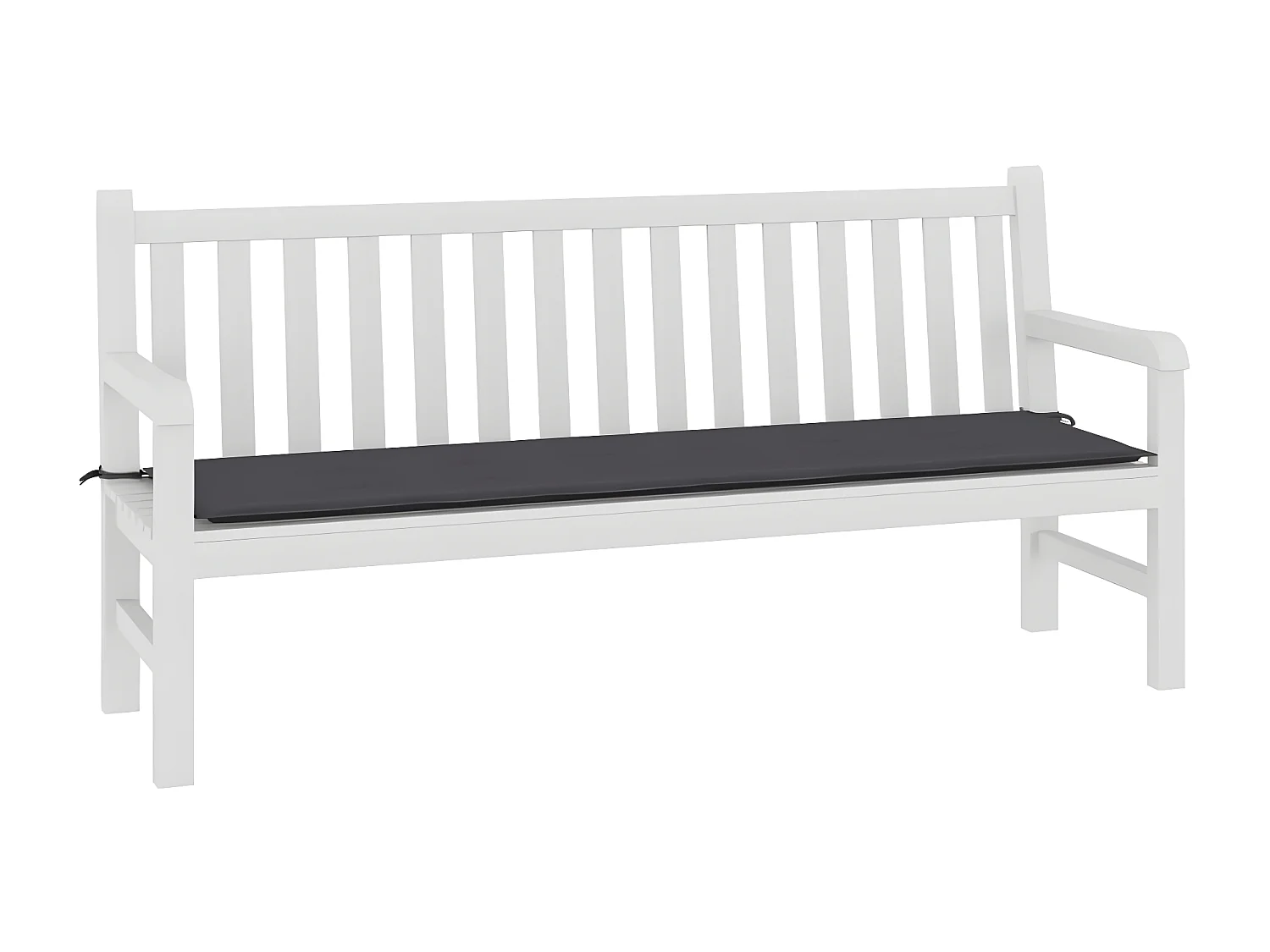 Cojín de banco de jardín tela Oxford gris antracita 180x50x3 cm ES716070