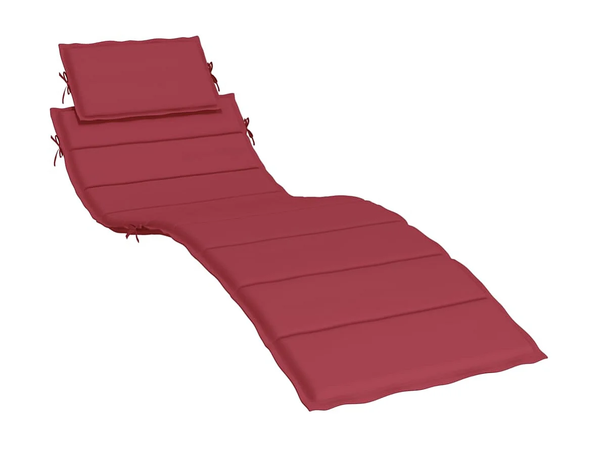 Coussin de chaise longue rouge bordeaux 186x58x3cm tissu oxford OFR81884