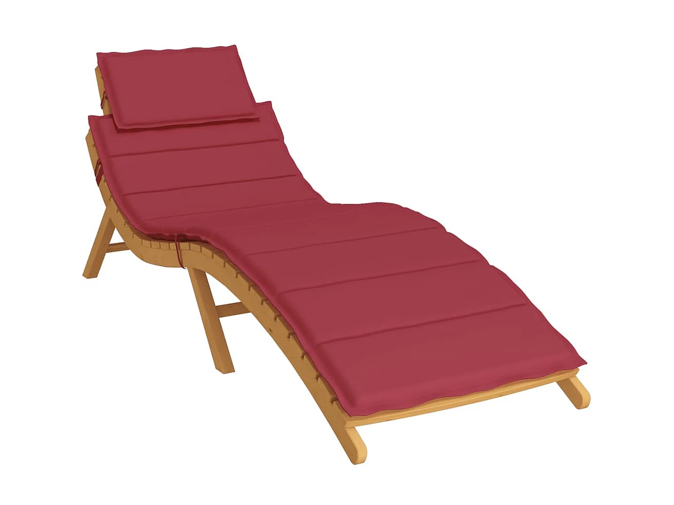 Ligbedkussen 186x58x3 cm oxford stof wijnrood NL206406