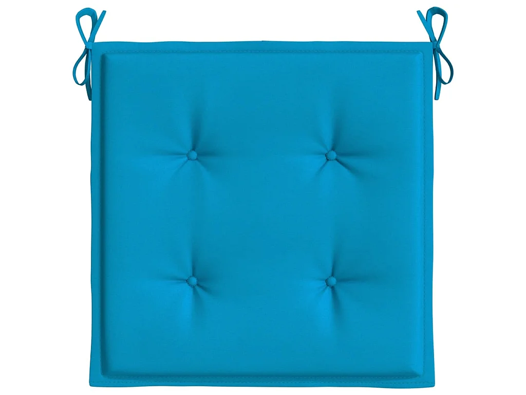 Coussins de chaise de jardin 2 pcs bleu 50x50x3 cm tissu oxford OFR24774