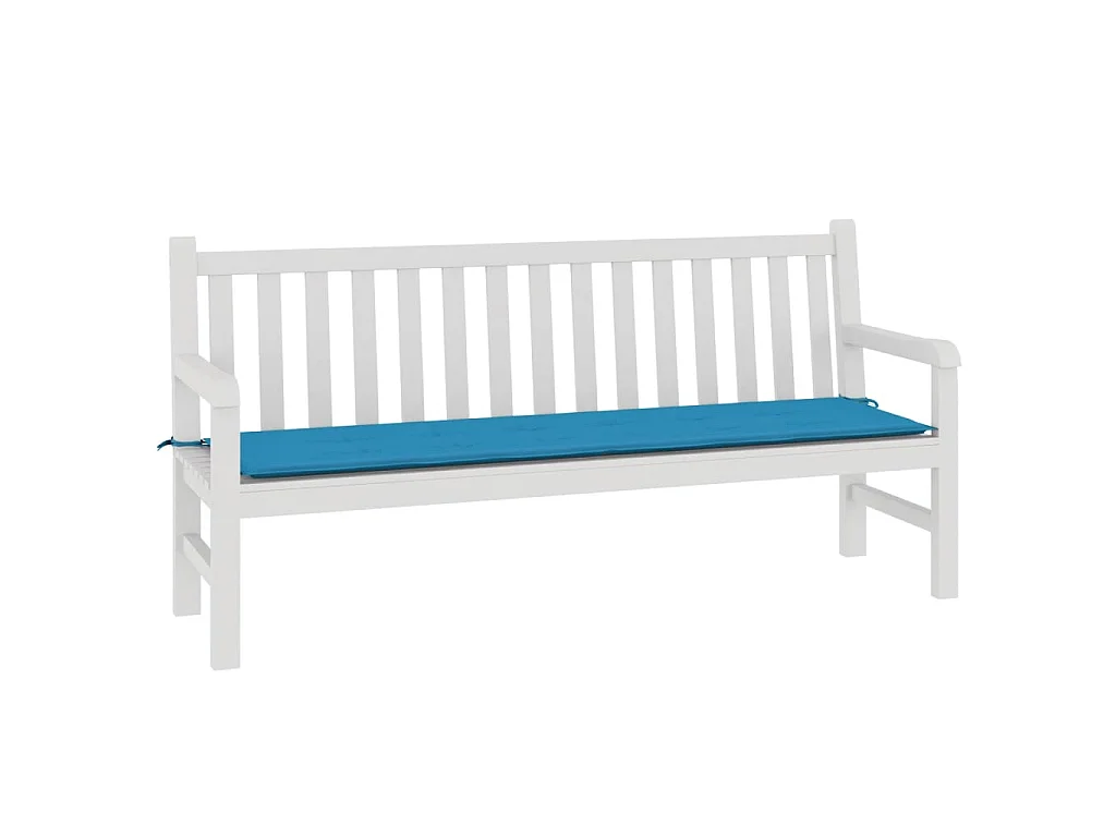 Coussin de banc de jardin bleu 180x50x3 cm tissu oxford OFR66091