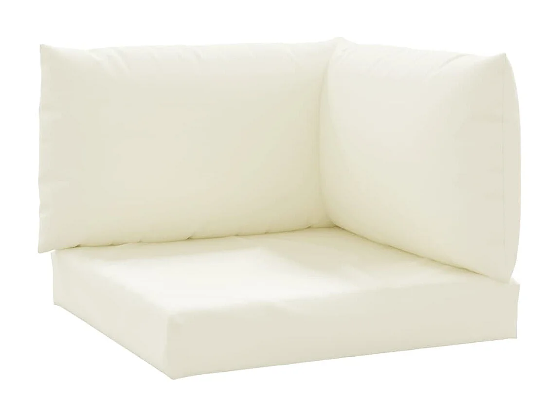 Coussins de palette 3 pcs blanc crème tissu oxford OFR39053