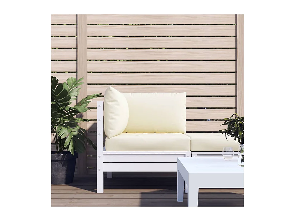 Coussins de palette 3 pcs blanc crème tissu oxford OFR39053