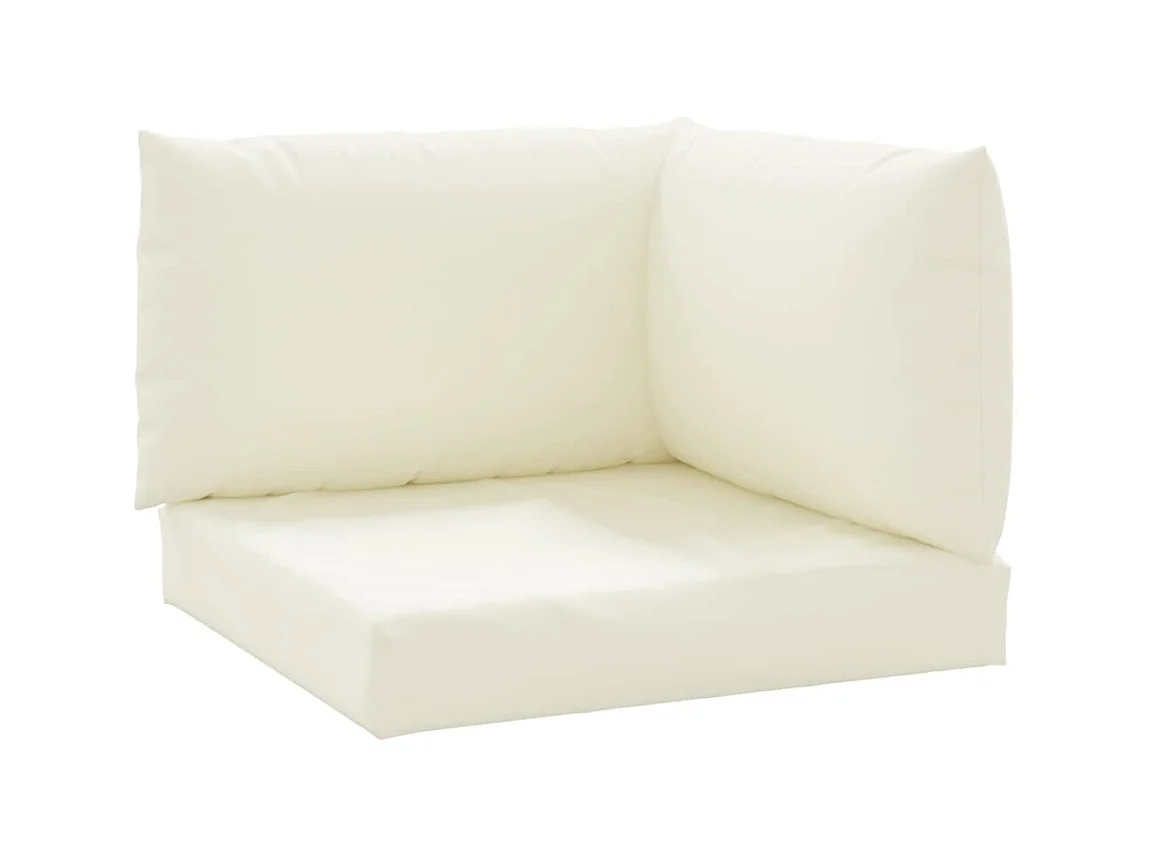 Coussins de palette 3 pcs blanc crème tissu oxford OFR39053