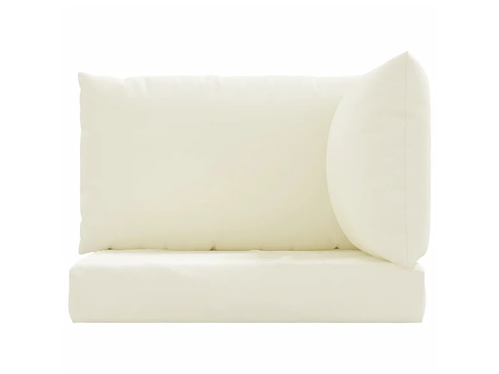 Coussins de palette 3 pcs blanc crème tissu oxford OFR39053