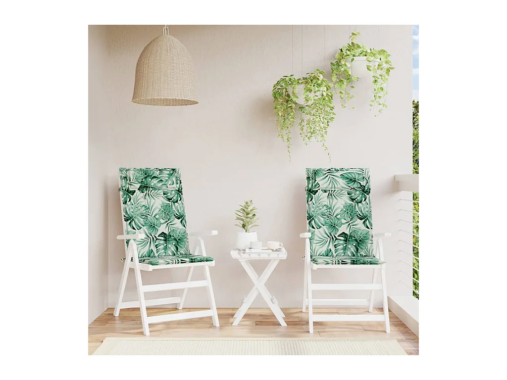 Coussins de chaise à dossier haut Lot de 2 modèle de feuille OFR15128